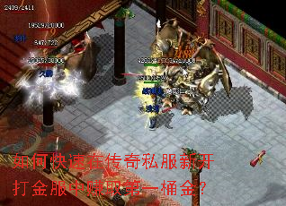 如何快速在传奇私服新开打金服中赚取第一桶金? 如何快速在传奇私服新开打金服中赚取第一桶金?