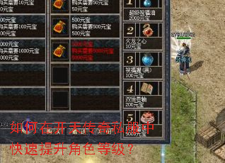 如何在开天传奇私服中快速提升角色等级? 如何在开天传奇私服中快速提升角色等级?