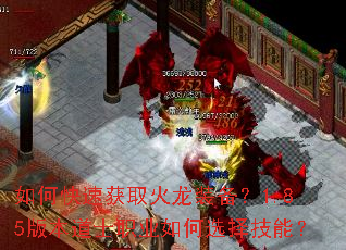 如何快速获取火龙装备?1.85版本道士职业如何选择技能? 如何快速获取火龙装备?1.85版本道士职业如何选择技能?