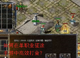 如何在单职业征途手游中高效打金? 如何在单职业征途手游中高效打金?